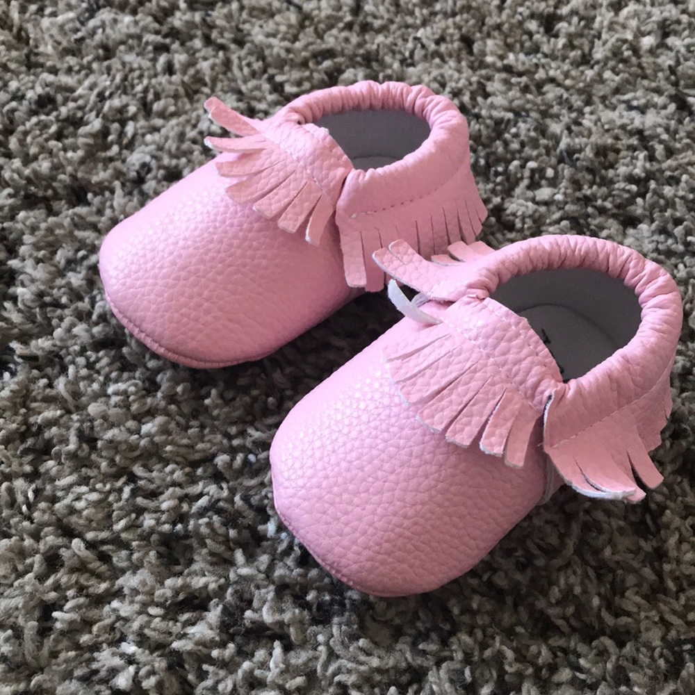 Pink moccasins